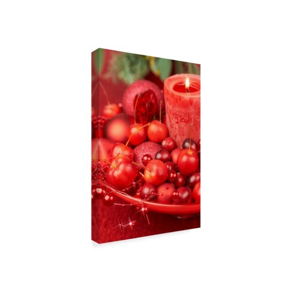 Cora Niele 'Red Candle And Baubles' Canvas Art,22x32